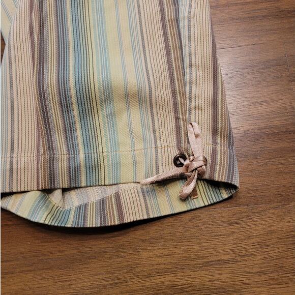 Tommy Bahama Stripe Silk Wide-Leg Capri Pants – Size 4 – Green/Brown – EUC - Picture 6 of 14